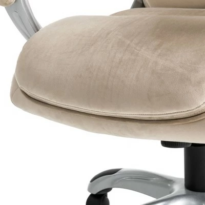 Velvet Gaslift Adjustable Swivel Office Chair Brown - Glitzhome 9 Velvet Gaslift Adjustable Swivel Office Chair Brown - Glitzhome - Image 7