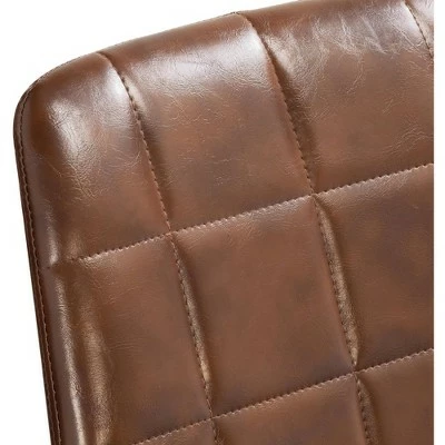 Studio 55D Daniel Brown Faux Leather Adjustable Office Chair 4 Studio 55D Daniel Brown Faux Leather Adjustable Office Chair - Image 2
