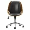 Watson Modern Office Chair Walnut/Black - Baxton Studio