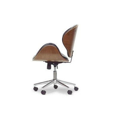 Espresso Finished Bruce and Modern Office Chair Black/Brown - Baxton Studio 2 Espresso Finished Bruce and Modern Office Chair Black/Brown - Baxton Studio