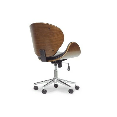 Espresso Finished Bruce and Modern Office Chair Black/Brown - Baxton Studio 3 Espresso Finished Bruce and Modern Office Chair Black/Brown - Baxton Studio - Image 2