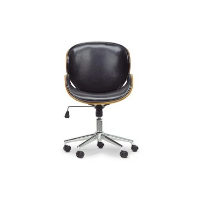 Espresso Finished Bruce and Modern Office Chair Black/Brown - Baxton Studio 5 Espresso Finished Bruce and Modern Office Chair Black/Brown - Baxton Studio - Image 4