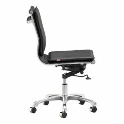 Ergonomic Upholstered Adjustable Armless Office Chair - Black - ZM Home 6 Ergonomic Upholstered Adjustable Armless Office Chair - Black - ZM Home -Office Chairs Sales Shop unnamed file 8821