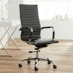 Studio 55D Serge Black High Back Swivel Office Chair