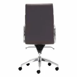 Modern Sleek Adjustable High Back Office Chair - Espresso - ZM Home