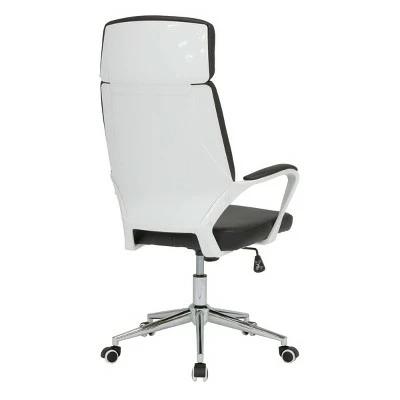 High Back Deluxe Managers Chair White/Black - Calico Designs 8 High Back Deluxe Managers Chair White/Black - Calico Designs - Image 6