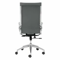 Elegant Modern High Back Adjustable Office Chair Gray - ZM Home