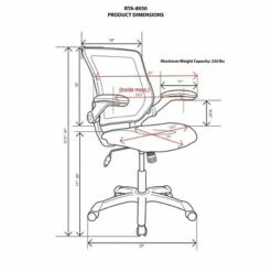 Mesh Task Office Chair with Flip Up Arms Black - Techni Mobili -Office Chairs Sales Shop unnamed file 907