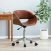 Brinson Mid-Century Modern Upholstered Swivel Office Chair - Christopher Knight Home Cognac Brown/walnut -Office Chairs Sales Shop unnamed file 908