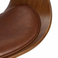 Brinson Mid-Century Modern Upholstered Swivel Office Chair - Christopher Knight Home Cognac Brown/walnut -Office Chairs Sales Shop unnamed file 911