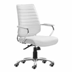 Modern Low Back Adjustable Office Chair - ZM Home White -Office Chairs Sales Shop unnamed file 9150