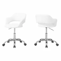 Office Chair Chrome Metal Hydraulic Lift Base - EveryRoom White -Office Chairs Sales Shop unnamed file 9181