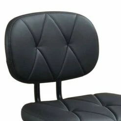 Diamond Stitch and Adjustable Height Office Chair Black - Benzara