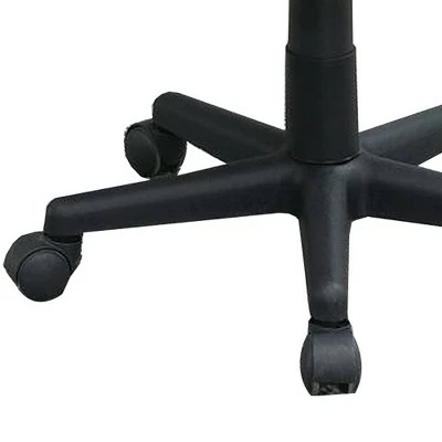 Diamond Stitch and Adjustable Height Office Chair Black - Benzara 5 Diamond Stitch and Adjustable Height Office Chair Black - Benzara - Image 3