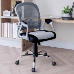 Workspace Leatherette and Mesh Office Chair - CorLiving Gray -Office Chairs Sales Shop unnamed file 9199