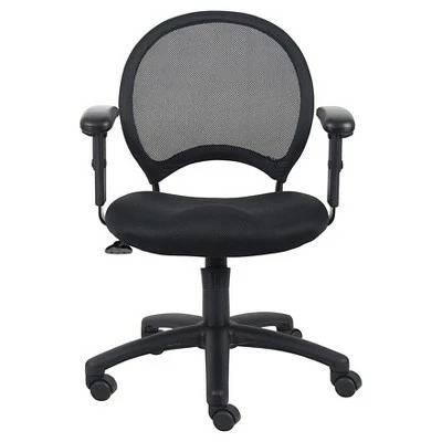 Mesh Chair with Adjustable Arms Black - Boss Office Products 4 Mesh Chair with Adjustable Arms Black - Boss Office Products - Image 2