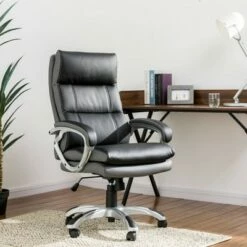PU Leather Gaslift Adjustable Swivel Office Chair - Glitzhome Black 12 PU Leather Gaslift Adjustable Swivel Office Chair - Glitzhome Black -Office Chairs Sales Shop unnamed file 9347