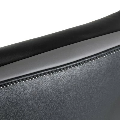 PU Leather Gaslift Adjustable Swivel Office Chair - Glitzhome Black 7 PU Leather Gaslift Adjustable Swivel Office Chair - Glitzhome Black - Image 5