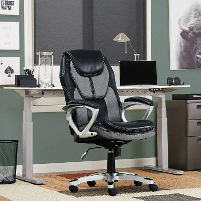 Works Executive Office Chair - Serta Light Gray 3 Works Executive Office Chair - Serta Light Gray