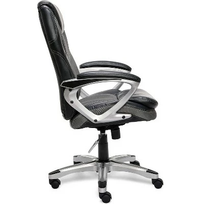 Works Executive Office Chair - Serta Light Gray 6 Works Executive Office Chair - Serta Light Gray - Image 4
