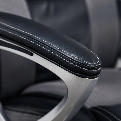 Works Executive Office Chair - Serta Light Gray 11 Works Executive Office Chair - Serta Light Gray - Image 9