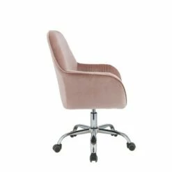 Eimer Office Chair Peach Velvet/Chrome - Acme Furniture -Office Chairs Sales Shop unnamed file 9378