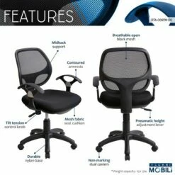 Midback Mesh Task Office Chair Black - Techni Mobili -Office Chairs Sales Shop unnamed file 939