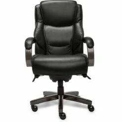 Delano Big & Tall Bonded Leather Executive Office Chair - La-Z-Boy Black/gray