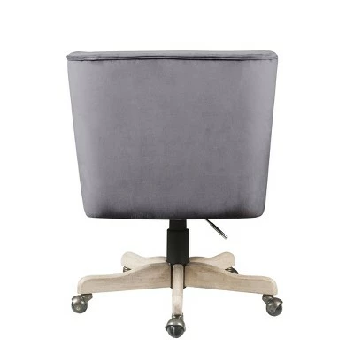 Cliasca Office Chair Gray Velvet - Acme Furniture 4 Cliasca Office Chair Gray Velvet - Acme Furniture - Image 2