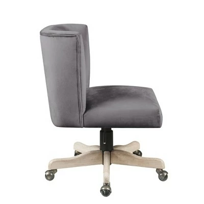 Cliasca Office Chair Gray Velvet - Acme Furniture 5 Cliasca Office Chair Gray Velvet - Acme Furniture - Image 3