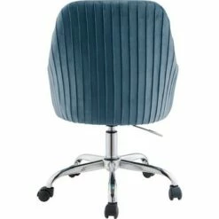 Office Chair with Adjustable Height and Pleating Blue - Benzara -Office Chairs Sales Shop unnamed file 9446