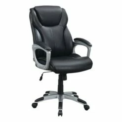 Adjustable Height with Casters Office Chair - Benzara Brown/silver -Office Chairs Sales Shop unnamed file 9450