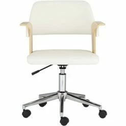 Studio 55D Milano White Fabric and Natural Wood Adjustable Swivel Office Chair -Office Chairs Sales Shop unnamed file 9457