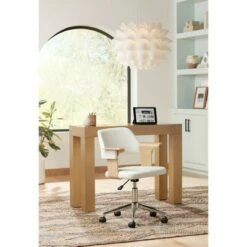 Studio 55D Milano White Fabric and Natural Wood Adjustable Swivel Office Chair -Office Chairs Sales Shop unnamed file 9459