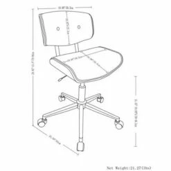 Perry Bentwood Office Chair - WyndenHall White -Office Chairs Sales Shop unnamed file 9469