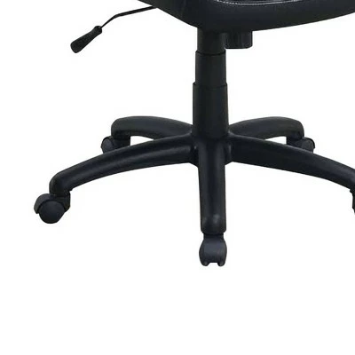 Curved Cut Out Padded Back Office Chair - Benzara Red 5 Curved Cut Out Padded Back Office Chair - Benzara Red - Image 3