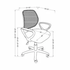 Denmar Padded Mesh Adjustable Office Chair Black - miBasics -Office Chairs Sales Shop unnamed file 950