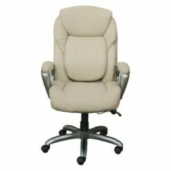 Works My Fit Executive Office Chair with Active Lumbar Support - Serta Ivory