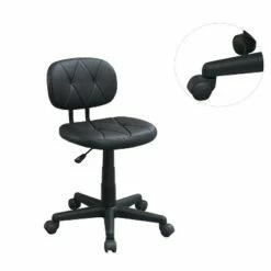 Simple Relax Low-Back Adjustable Office Chair with PU Leather, Black -Office Chairs Sales Shop unnamed file 9580