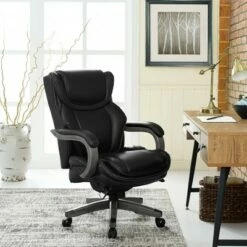 Dearden Big & Tall Executive Chair Bonded Leather - La-Z-Boy Black
