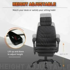 Vinsetto 6Point Vibration Massaging Office Chair with High Back Height Adjustable Padded Seat and Wheels -Office Chairs Sales Shop unnamed file 9607