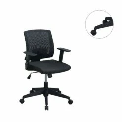 Simple Relax Adjustable Office Chair with Rollerblade Wheels, Black -Office Chairs Sales Shop unnamed file 9671