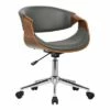 Geneva Faux Leather Chrome Office Chair Gray - Armen Living -Office Chairs Sales Shop unnamed file 9672