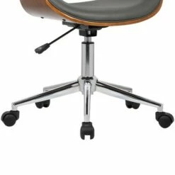 Geneva Faux Leather Chrome Office Chair Gray - Armen Living -Office Chairs Sales Shop unnamed file 9677