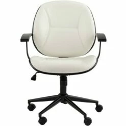 55 Downing Street Julian White Fabric and Steel Adjustable Swivel Office Chair -Office Chairs Sales Shop unnamed file 9704