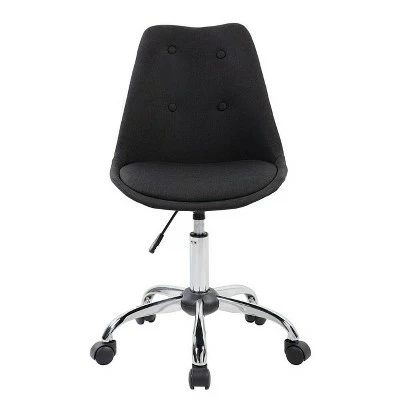 Armless Task Chair with Buttons - Techni Mobili Gray 3 Armless Task Chair with Buttons - Techni Mobili Gray