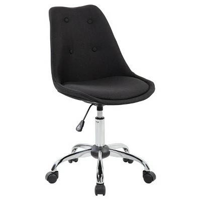 Armless Task Chair with Buttons - Techni Mobili Gray 6 Armless Task Chair with Buttons - Techni Mobili Gray - Image 4