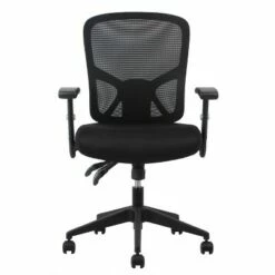 Essentials Collection 3 Paddle Ergonomic Mesh High Back Task Chair with Arms and Lumbar Support Black - OFM