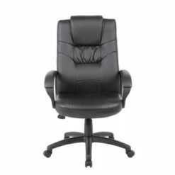 Executive High Back Leatherplus Chair Black - Boss Office Products